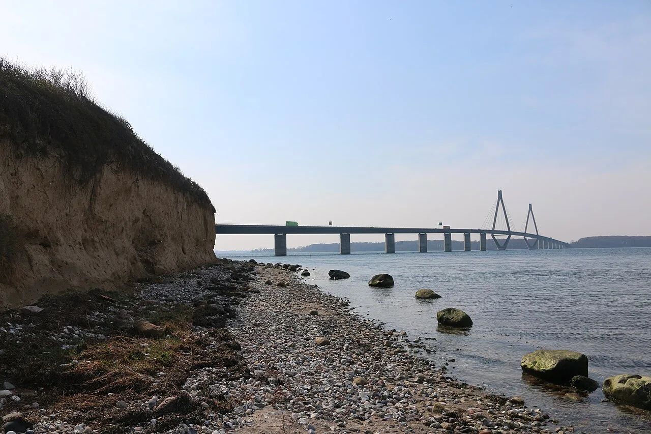 Farø-Brücken über den Storstrømmen — der Radweg verbindet Falster mit Seeland